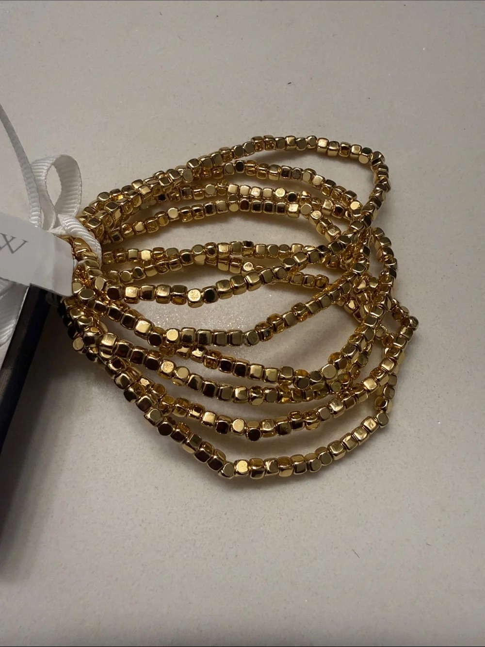 NWT! J.Crew Gold Beaded Wrap Bracelet